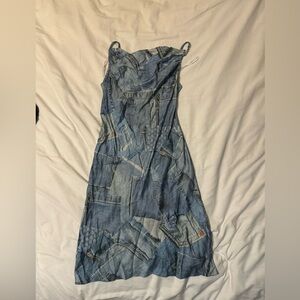 Desigual dress jean pocket print design